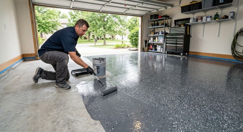 Garage Concrete Coating in Charlotte, NC