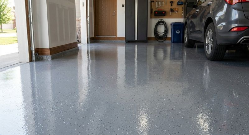 Speckled Garage Floor Painting in Loudoun County, VA