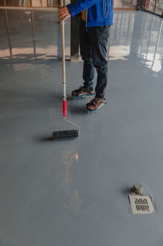 Speckled Garage Floor Painting in Winston Salem, NC